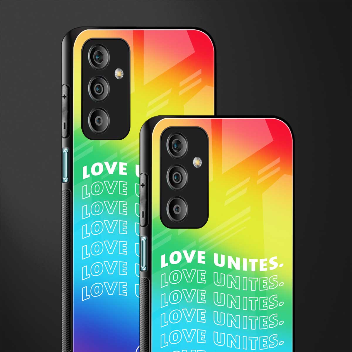 love unites back phone cover | glass case for samsung galaxy f23 5g