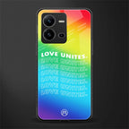 love unites back phone cover | glass case for vivo v25-5g