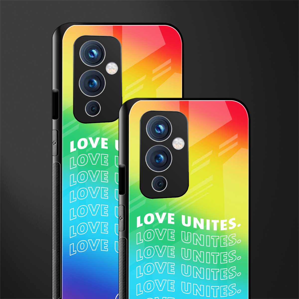 love unites back phone cover | glass case for oneplus 9