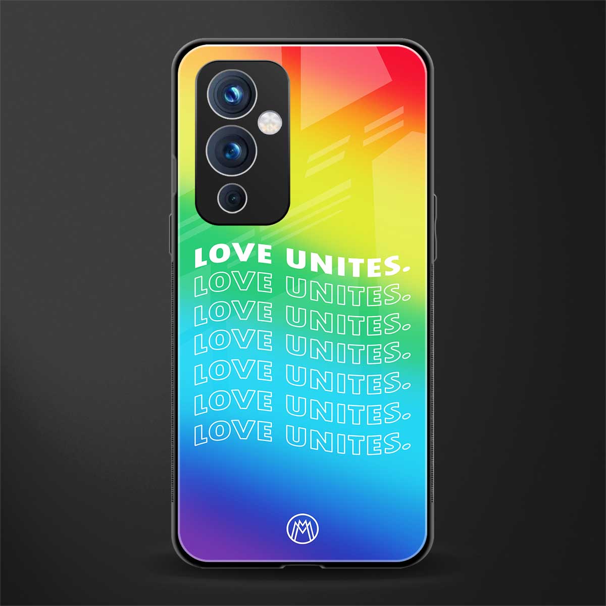 love unites back phone cover | glass case for oneplus 9