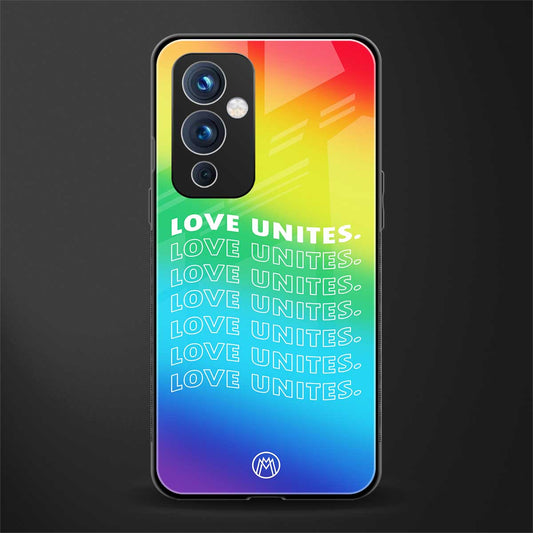 love unites back phone cover | glass case for oneplus 9