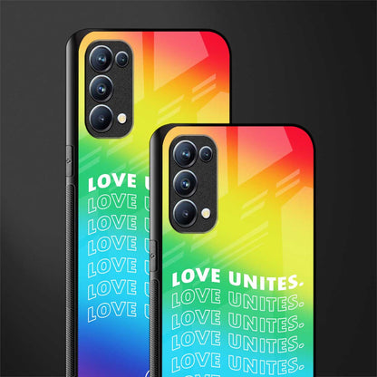 love unites back phone cover | glass case for oppo reno 5