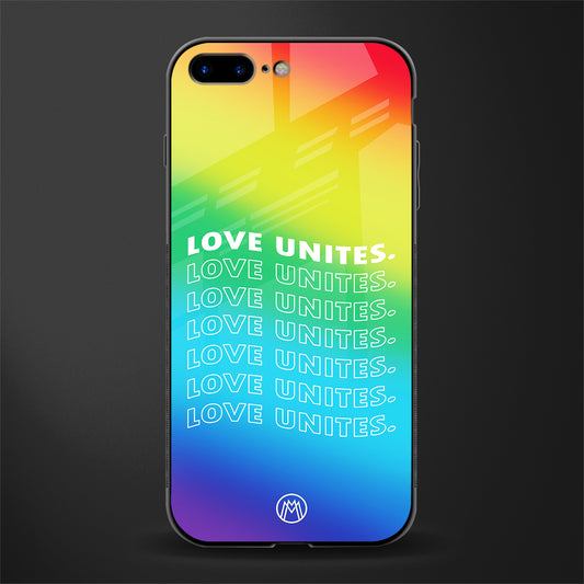 love unites glass case for iphone 8 plus image