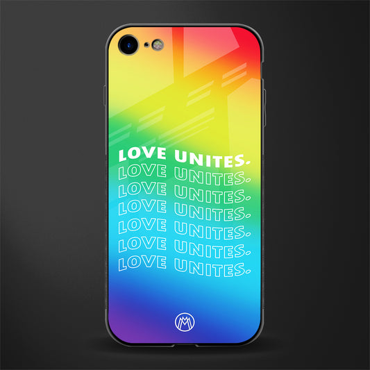 love unites glass case for iphone se 2020 image