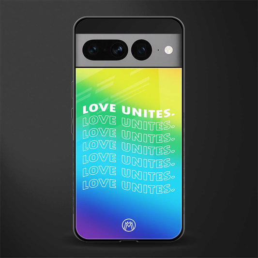 love unites back phone cover | glass case for google pixel 7 pro
