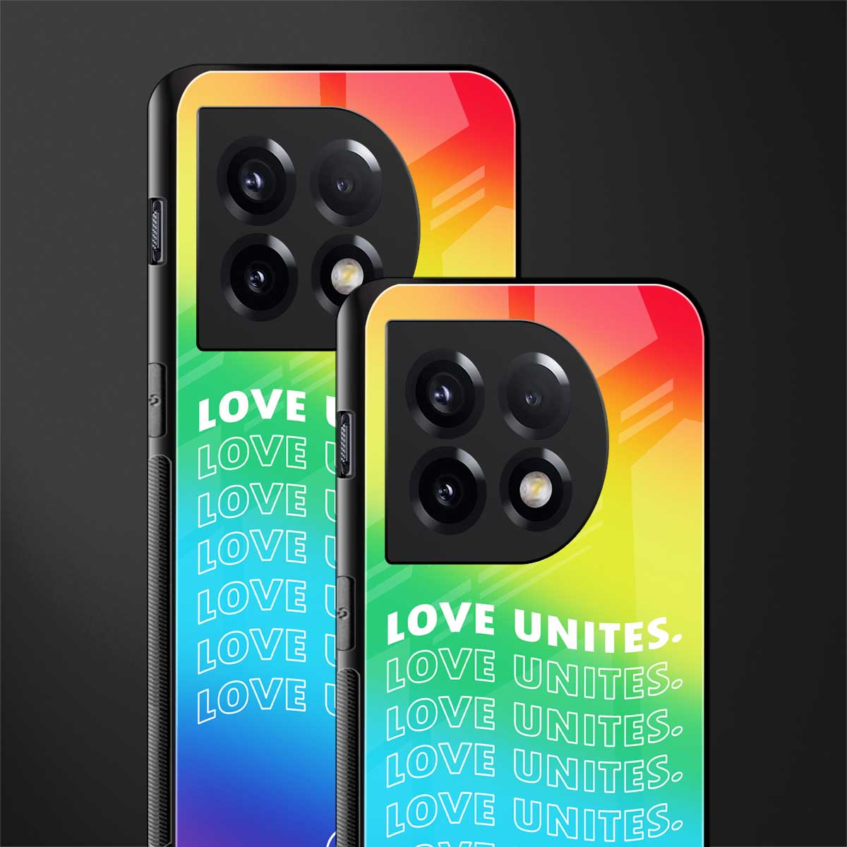 love unites back phone cover | glass case for oneplus 11