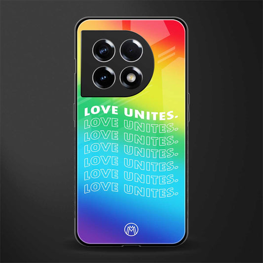 love unites back phone cover | glass case for oneplus 11