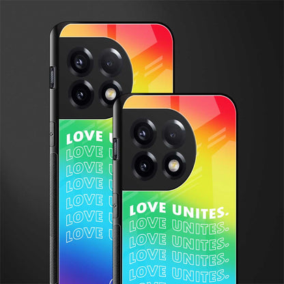 love unites back phone cover | glass case for oneplus 11r