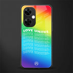 love unites back phone cover | glass case for oneplus nord ce 3 lite