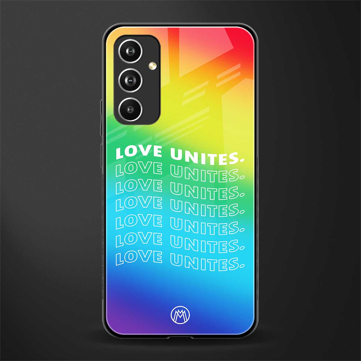 love unites back phone cover | glass case for samsung galaxy a54 5g