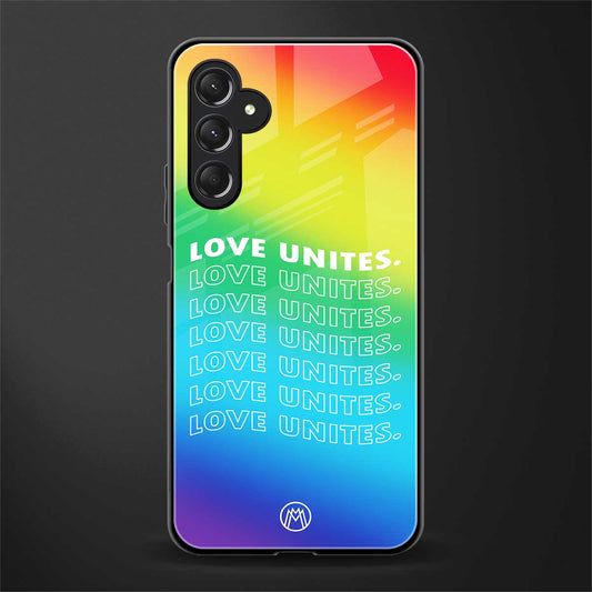 love unites back phone cover | glass case for samsun galaxy a24 4g