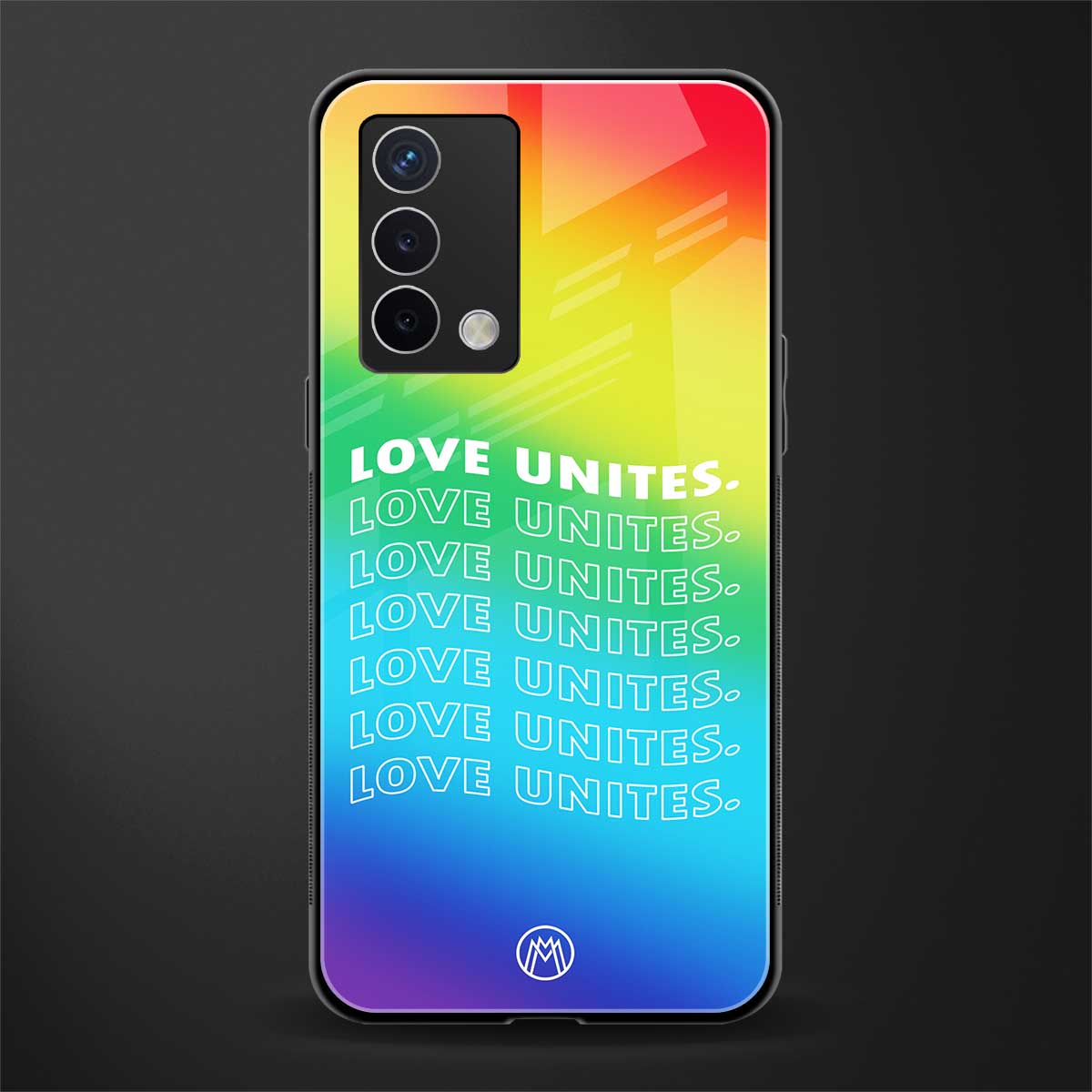 love unites back phone cover | glass case for oppo a74 4g