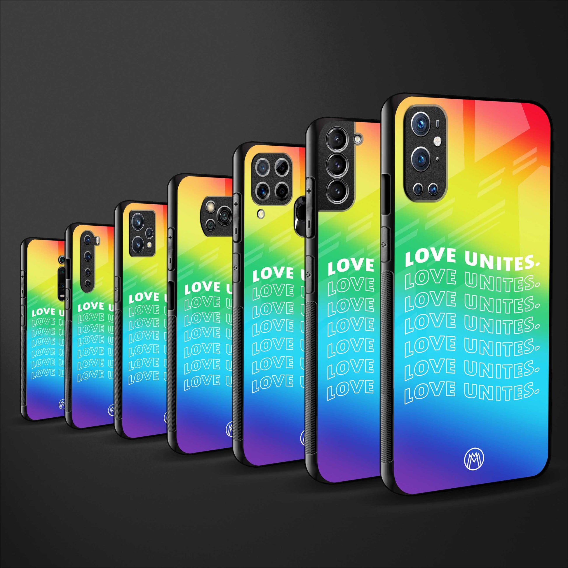 love unites back phone cover | glass case for vivo y22