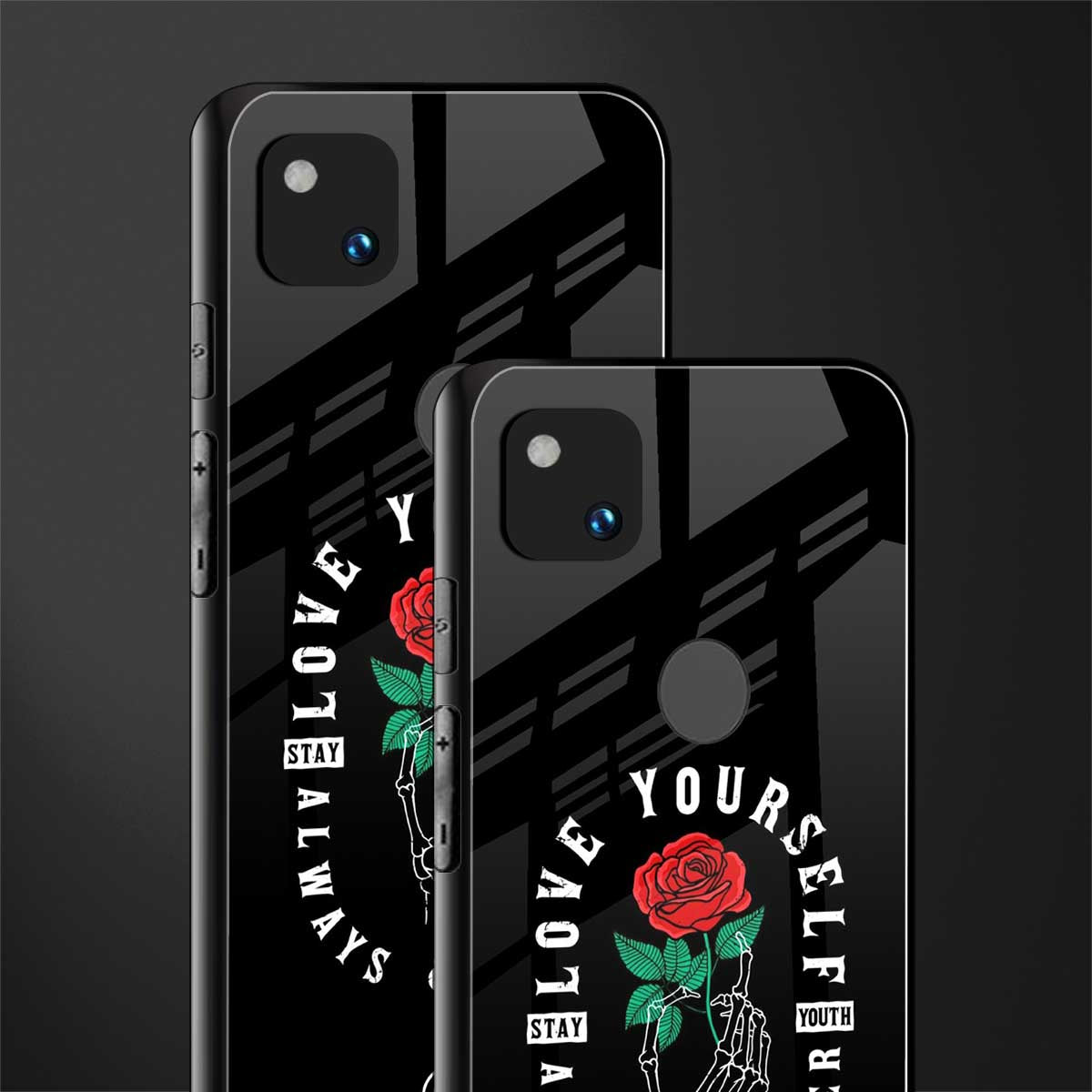 love yourself back phone cover | glass case for google pixel 4a 4g