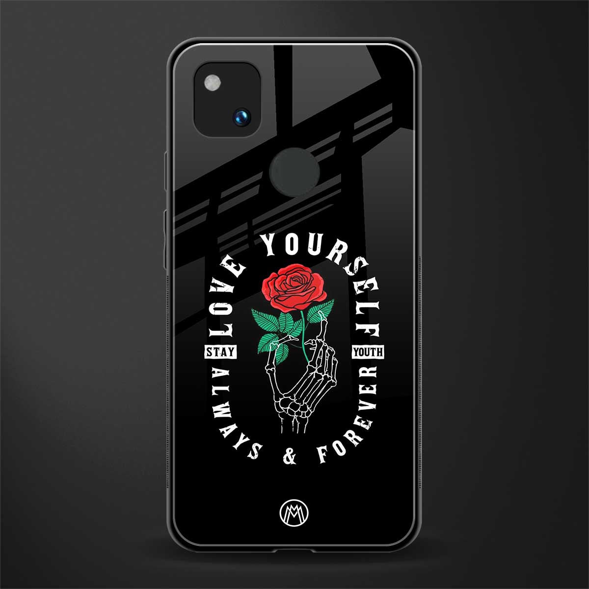 love yourself back phone cover | glass case for google pixel 4a 4g