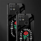 love yourself back phone cover | glass case for realme narzo 50a