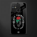 love yourself back phone cover | glass case for realme narzo 50a