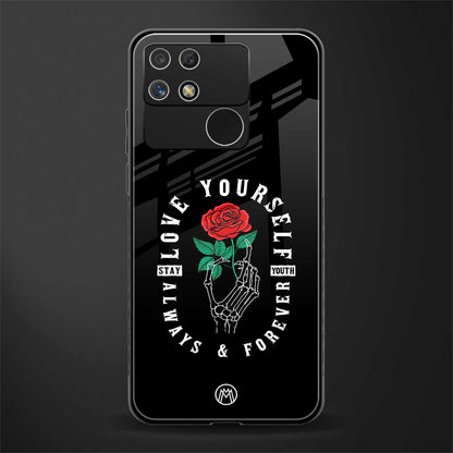 love yourself back phone cover | glass case for realme narzo 50a