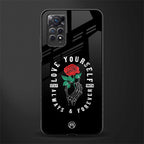 love yourself back phone cover | glass case for redmi note 11 pro plus 4g/5g