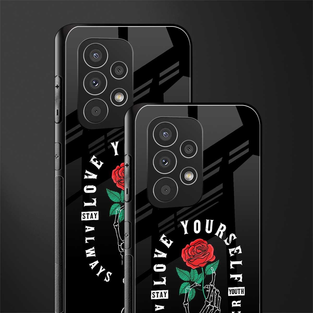love yourself back phone cover | glass case for samsung galaxy a73 5g