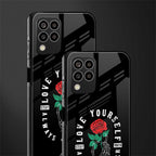 love yourself back phone cover | glass case for samsung galaxy m33 5g