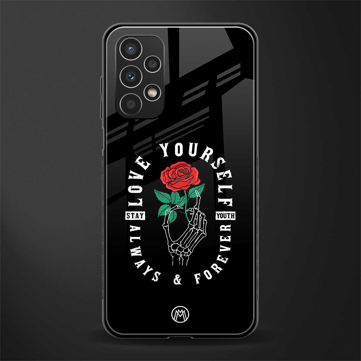 love yourself back phone cover | glass case for samsung galaxy a13 4g