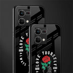 love yourself back phone cover | glass case for oppo f21 pro 4g