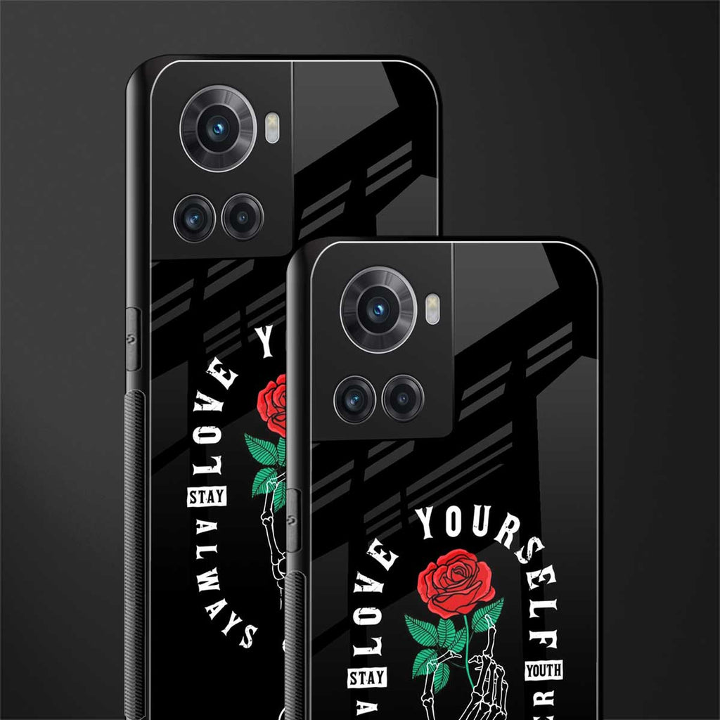 love yourself back phone cover | glass case for oneplus 10r 5g