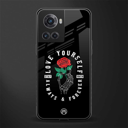 love yourself back phone cover | glass case for oneplus 10r 5g