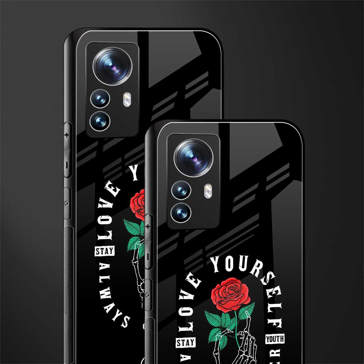 love yourself back phone cover | glass case for xiaomi 12 pro