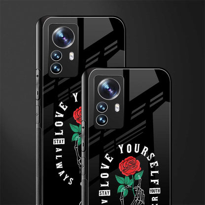 love yourself back phone cover | glass case for xiaomi 12 pro
