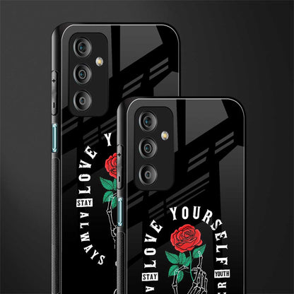 love yourself back phone cover | glass case for samsung galaxy f23 5g