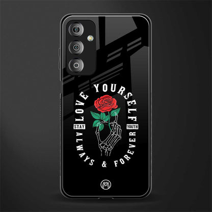 love yourself back phone cover | glass case for samsung galaxy f23 5g
