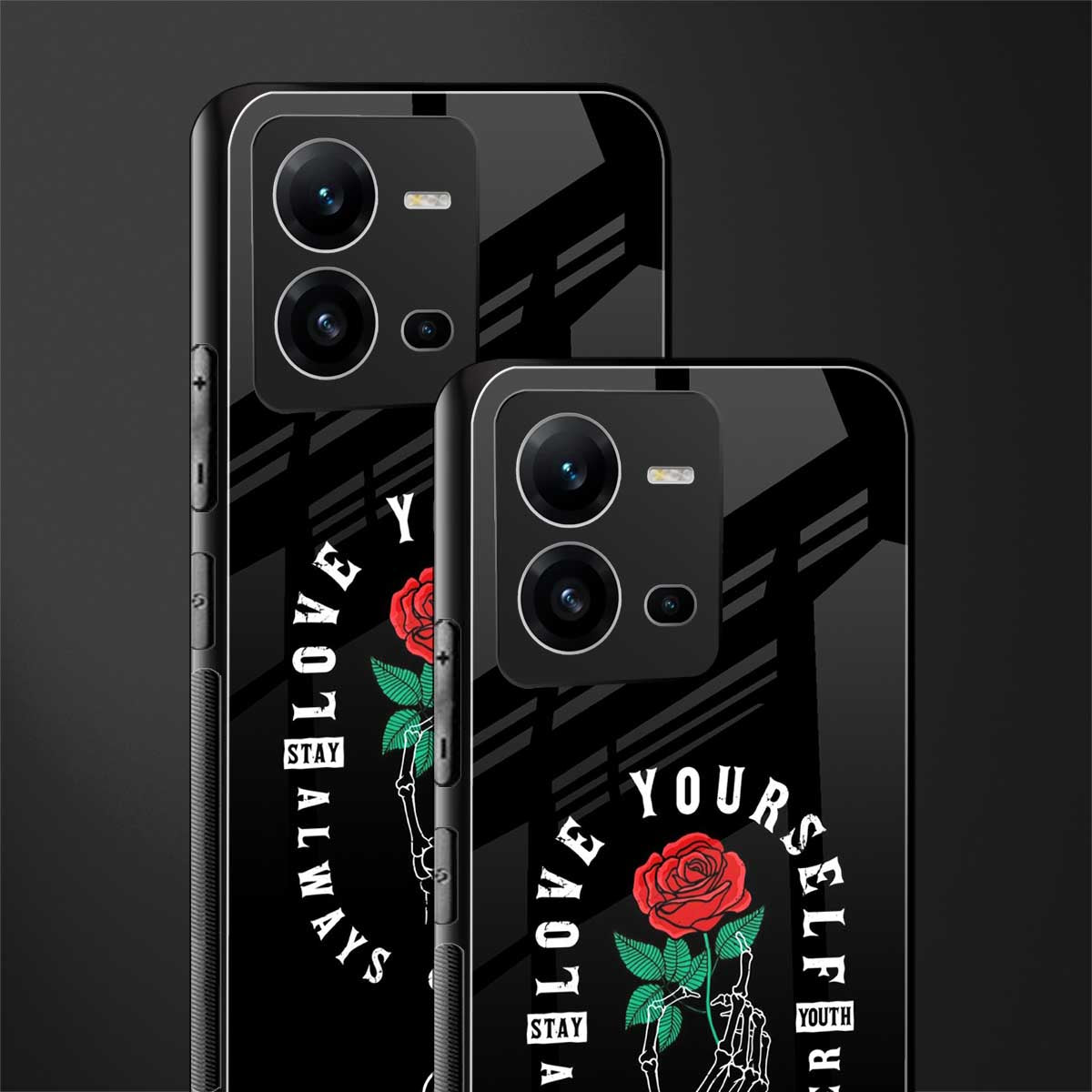 love yourself back phone cover | glass case for vivo v25-5g