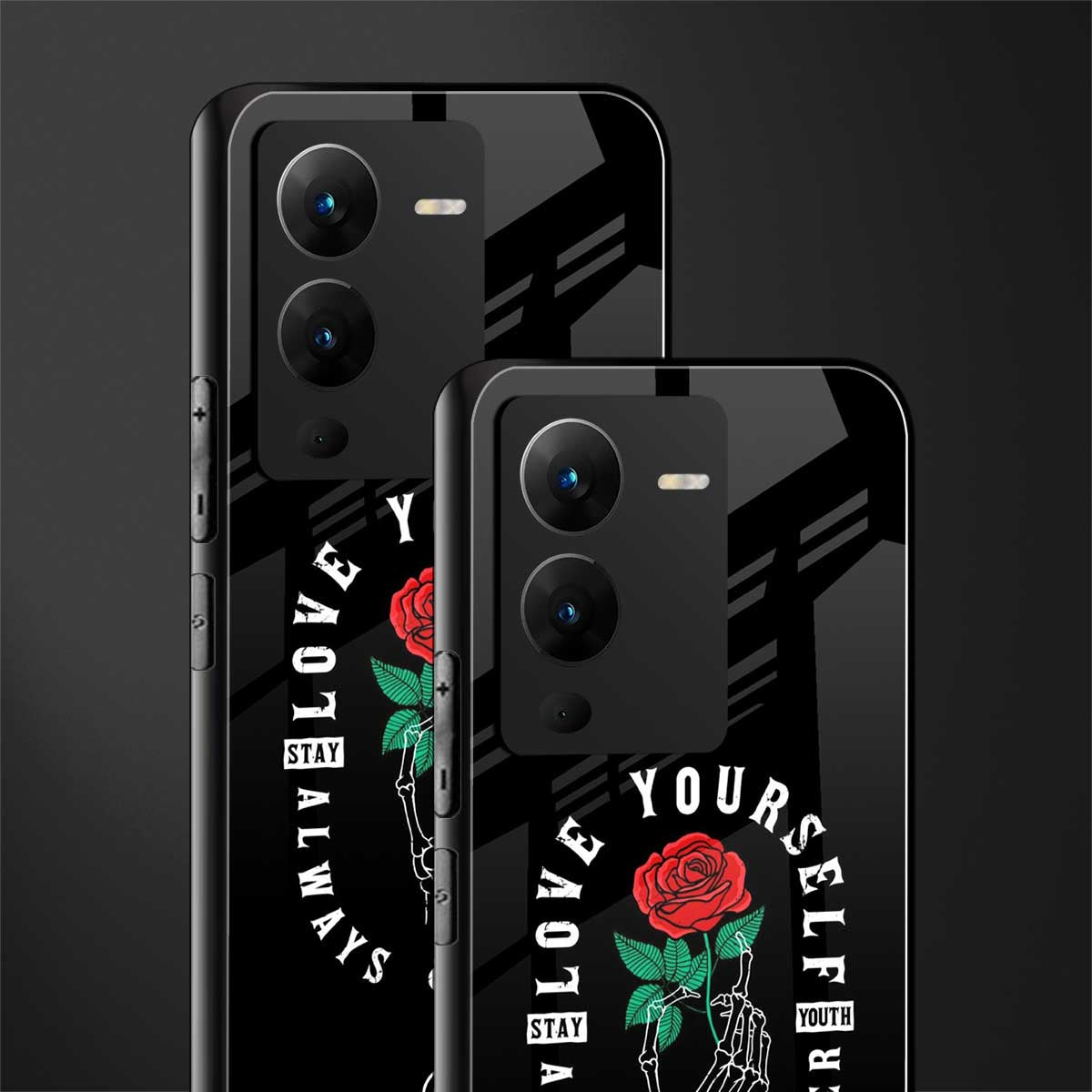 love yourself back phone cover | glass case for vivo v25 pro 5g