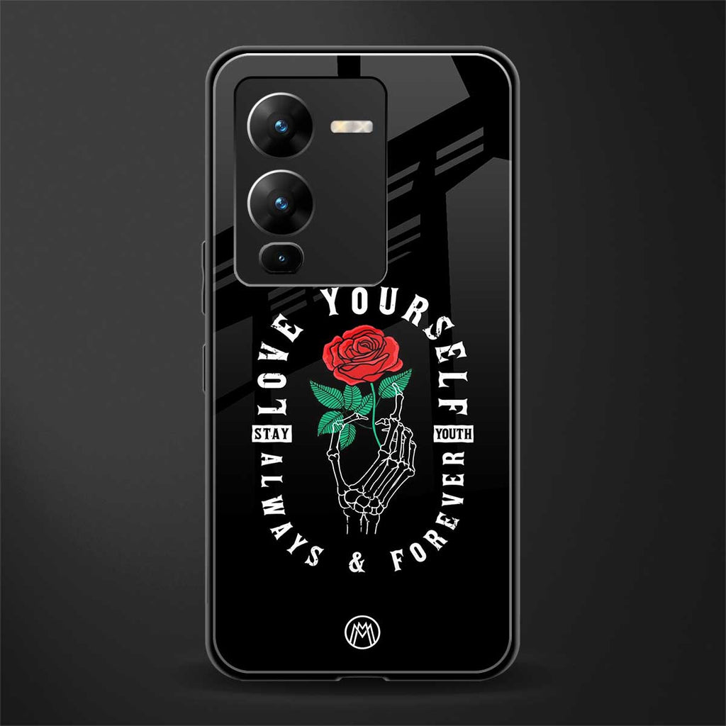 love yourself back phone cover | glass case for vivo v25 pro 5g