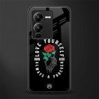 love yourself back phone cover | glass case for vivo v25 pro 5g