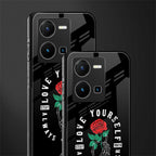 love yourself back phone cover | glass case for vivo y35 4g