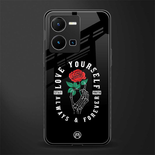 love yourself back phone cover | glass case for vivo y35 4g