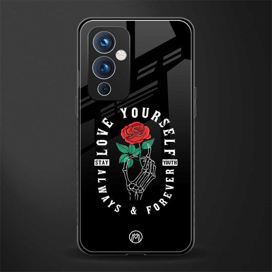 love yourself back phone cover | glass case for oneplus 9
