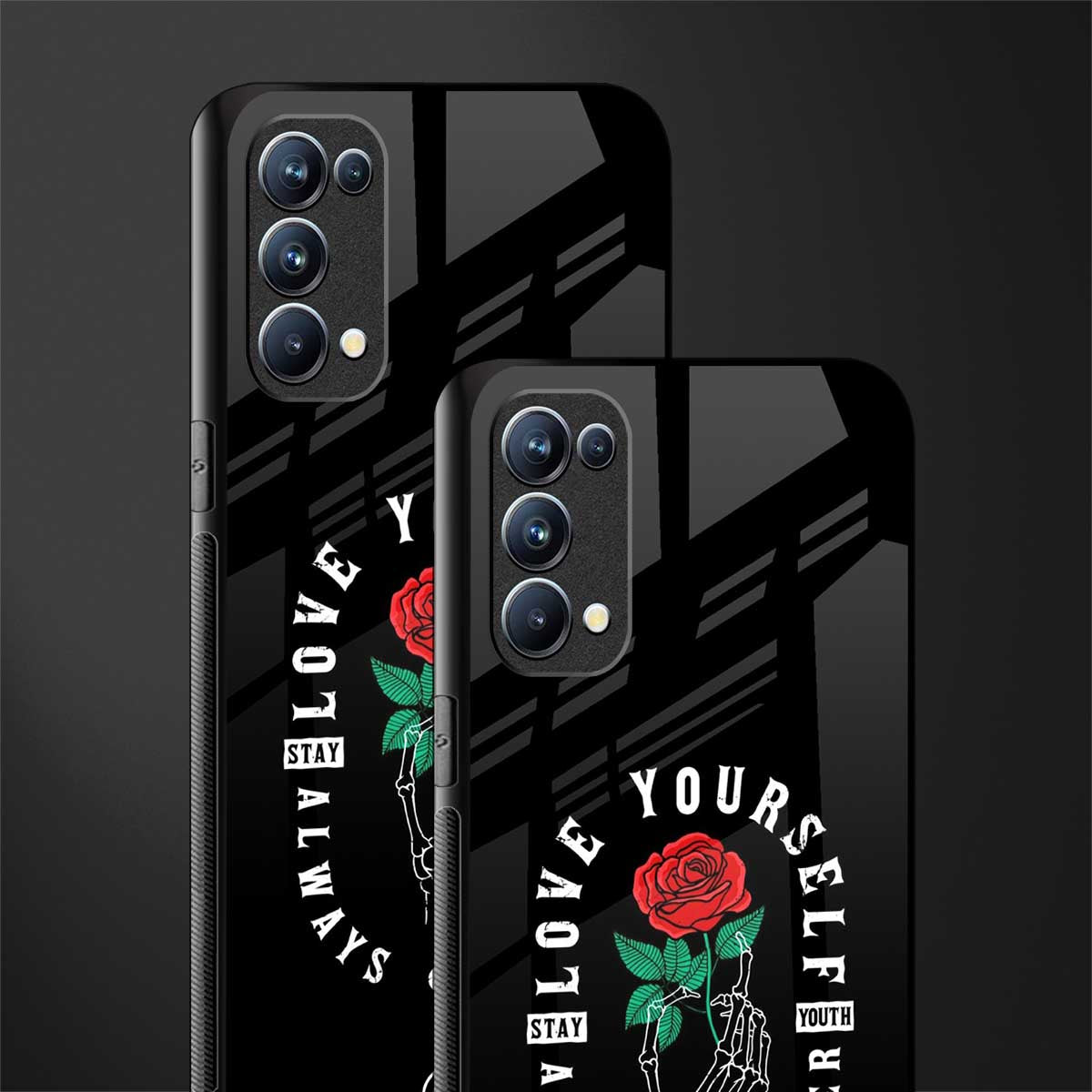 love yourself back phone cover | glass case for oppo reno 5