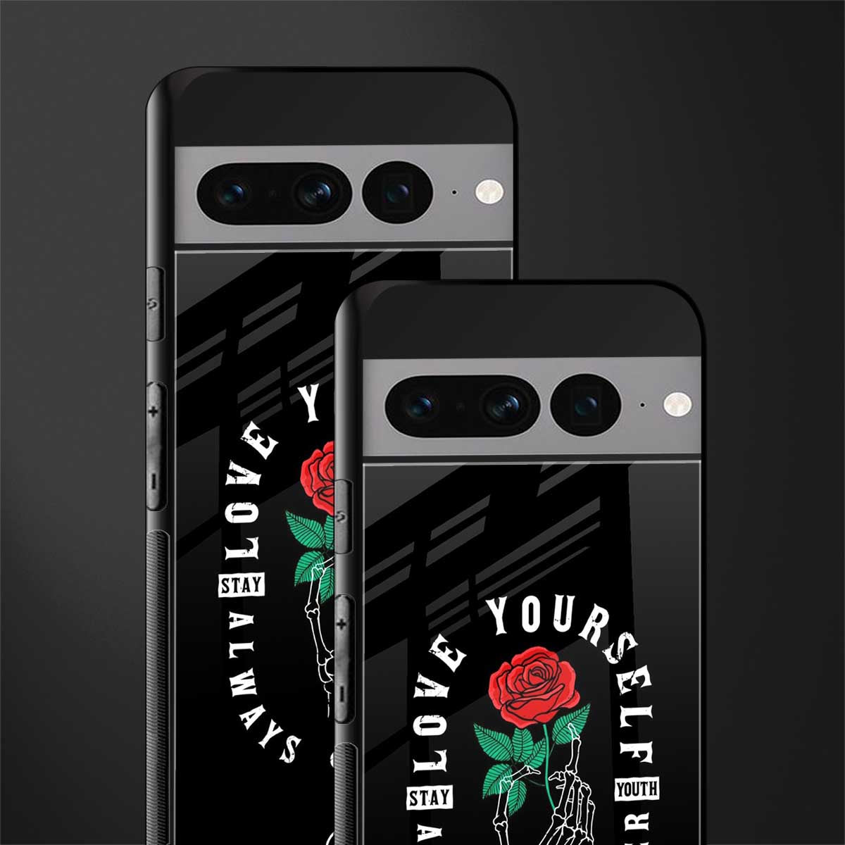 love yourself back phone cover | glass case for google pixel 7 pro