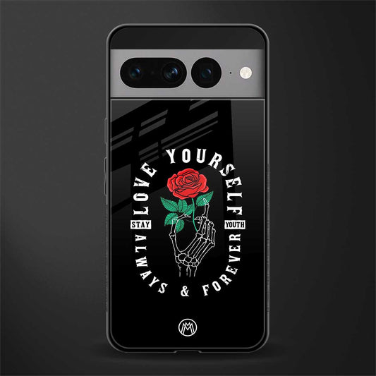 love yourself back phone cover | glass case for google pixel 7 pro