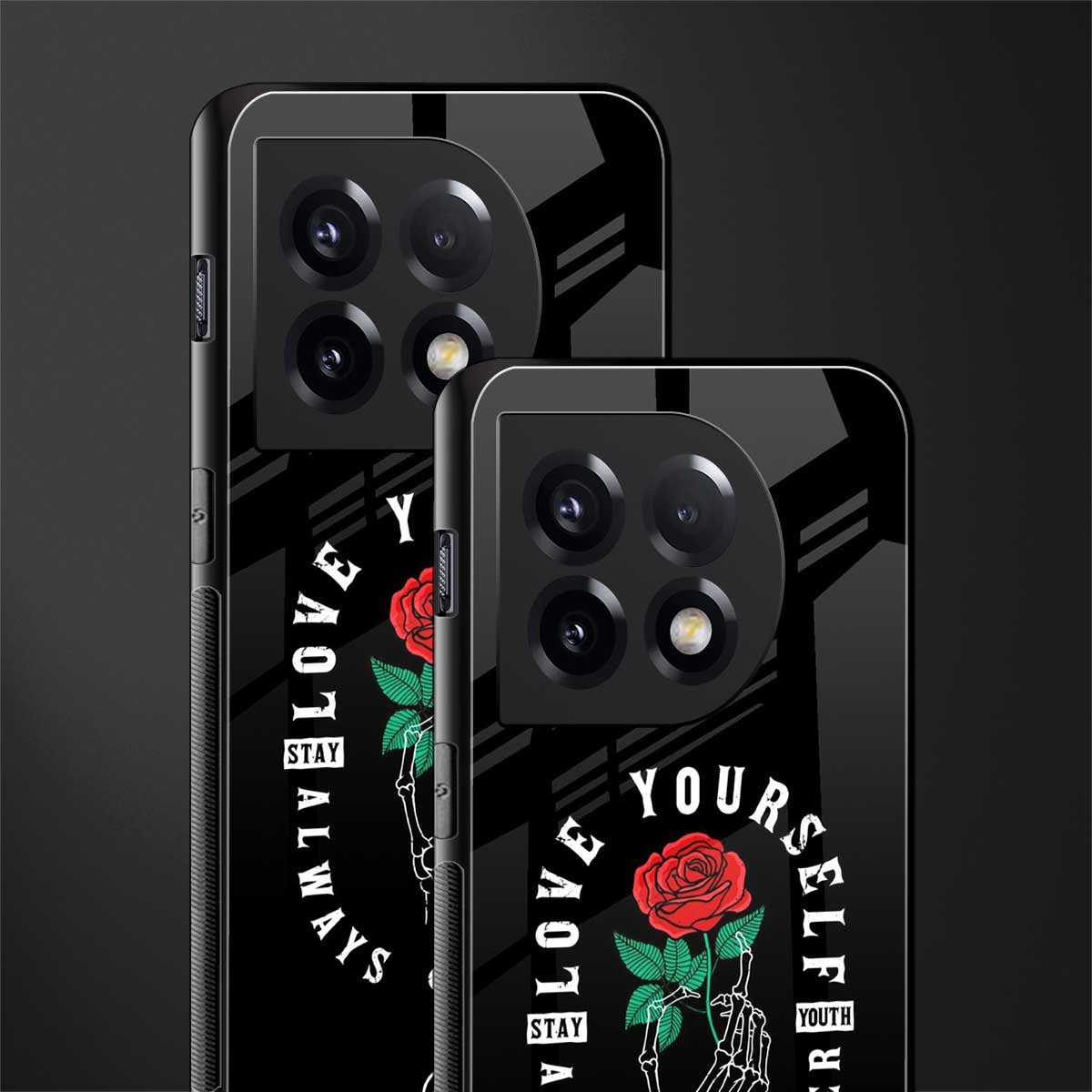 love yourself back phone cover | glass case for oneplus 11