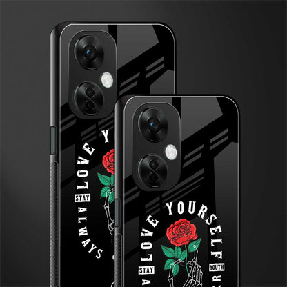love yourself back phone cover | glass case for oneplus nord ce 3 lite