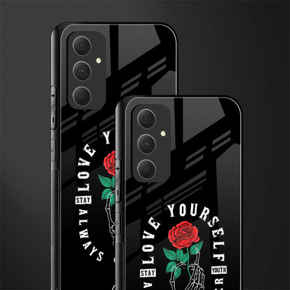 love yourself back phone cover | glass case for samsung galaxy a54 5g