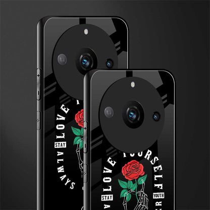 love yourself back phone cover | glass case for realme 11 pro 5g