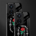 love yourself back phone cover | glass case for vivo t1 44w 4g