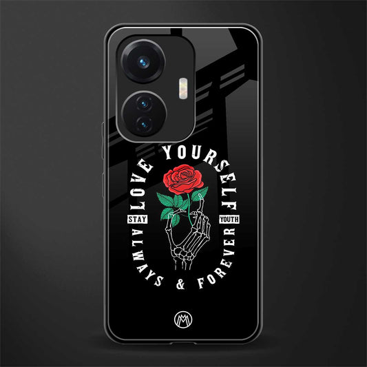 love yourself back phone cover | glass case for vivo t1 44w 4g