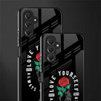 love yourself back phone cover | glass case for samsun galaxy a24 4g